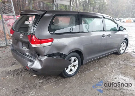 2011 Toyota Sienna Base V6 из США, поврежденный, VIN 5TDZK3DC9BS166816